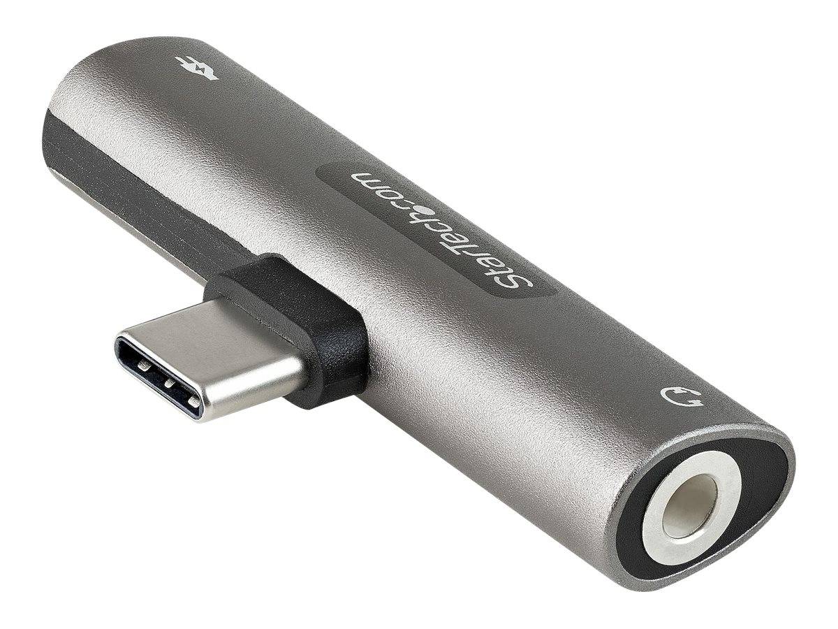 StarTech.com USB-C Audio- und Ladeadapter - USB-C-Audio Adapter mit 3,5-mm TRRS Kopfhörer-/Headset Buchse und 60W USB Ty