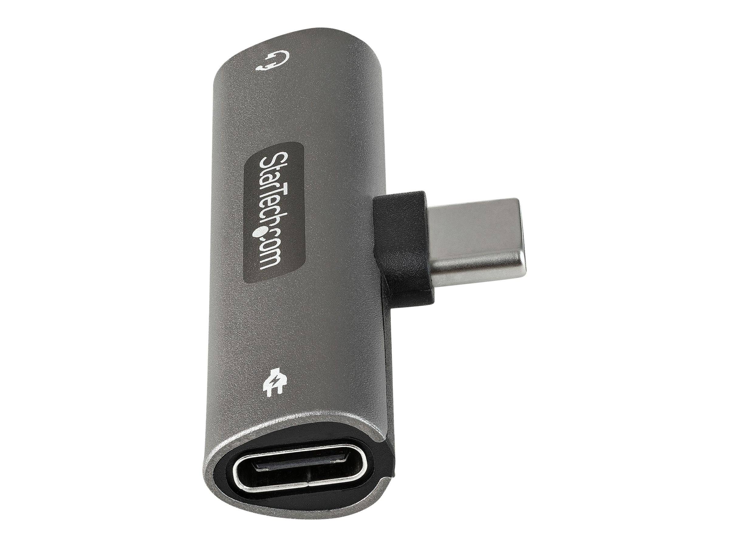 StarTech.com USB-C Audio- und Ladeadapter - USB-C-Audio Adapter mit 3,5-mm TRRS Kopfhörer-/Headset Buchse und 60W USB Ty