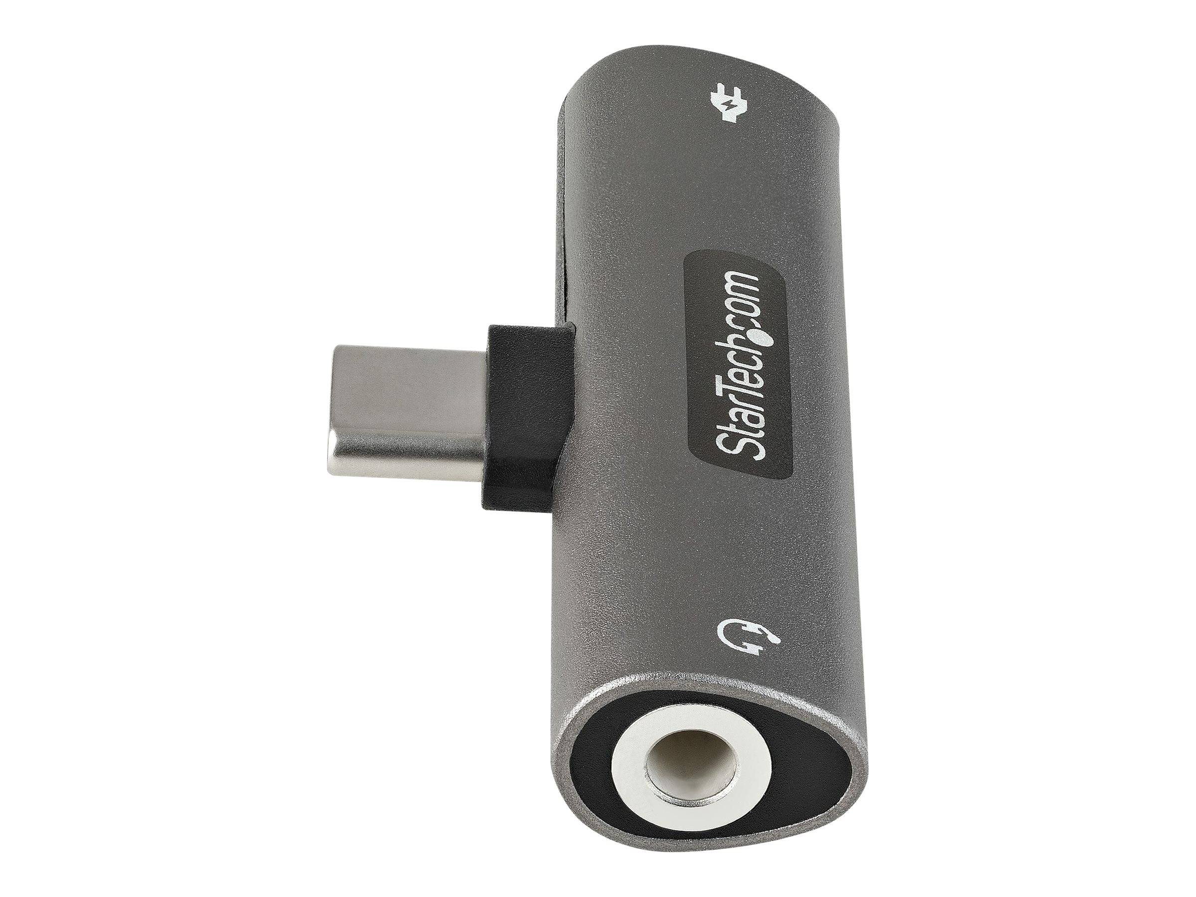 StarTech.com USB-C Audio- und Ladeadapter - USB-C-Audio Adapter mit 3,5-mm TRRS Kopfhörer-/Headset Buchse und 60W USB Ty