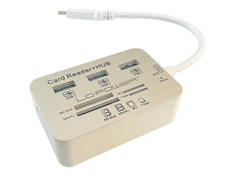 LC Power LC-HUB-C-CR - Hub - 3 x SuperSpeed USB 3.0