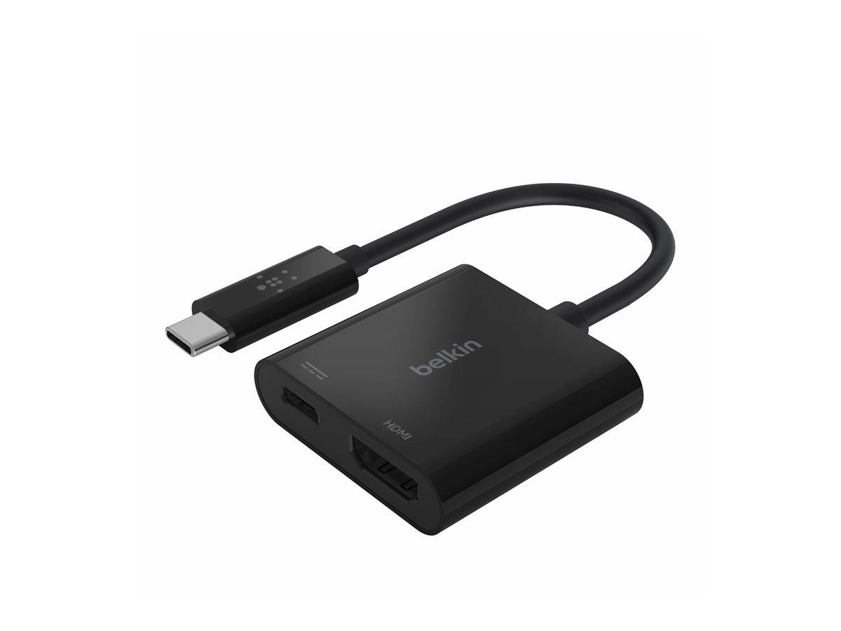 Belkin USB-C to HDMI + Charge Adapter - Videoadapter - 24 pin USB-C männlich zu HDMI, USB-C (nur Spannung)