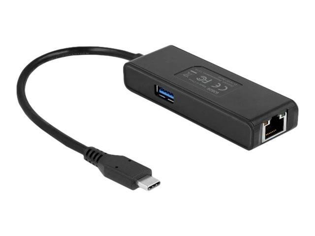 Delock - Netzwerkadapter - USB-C 3.2 Gen 1 - 2.5GBase-T x 1 + USB 3.2 Gen 1 x 1