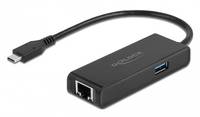 Delock - Netzwerkadapter - USB-C 3.2 Gen 1 - 2.5GBase-T x 1 + USB 3.2 Gen 1 x 1