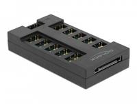 Delock RGB LED-Licht-Hub - 10 Ports - Schwarz - RGB Hub for ARGB LEDs with 10 po
