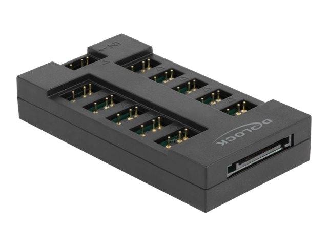 Delock RGB LED-Licht-Hub - 10 Ports - Schwarz - RGB Hub for ARGB LEDs with 10 po
