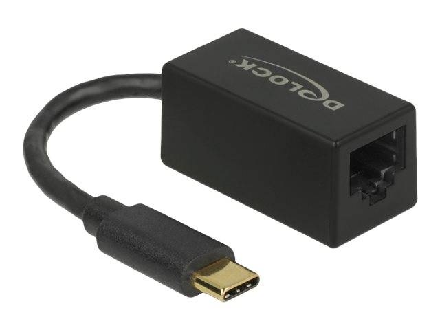 Delock Netzwerkadapter - USB-C 3.2 Gen 1 - Gigabit Ethernet x 1 - Schwarz