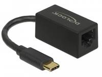 Delock Netzwerkadapter - USB-C 3.2 Gen 1 - Gigabit Ethernet x 1 - Schwarz