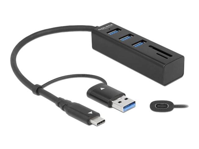 Delock - Hub - 3 x USB 3.2 Gen 1 + 1 x USB-C 3.2 Gen 1