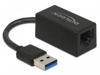 Delock Netzwerkadapter - USB 3.2 Gen 1 - Gigabit Ethernet x 1 - Schwarz