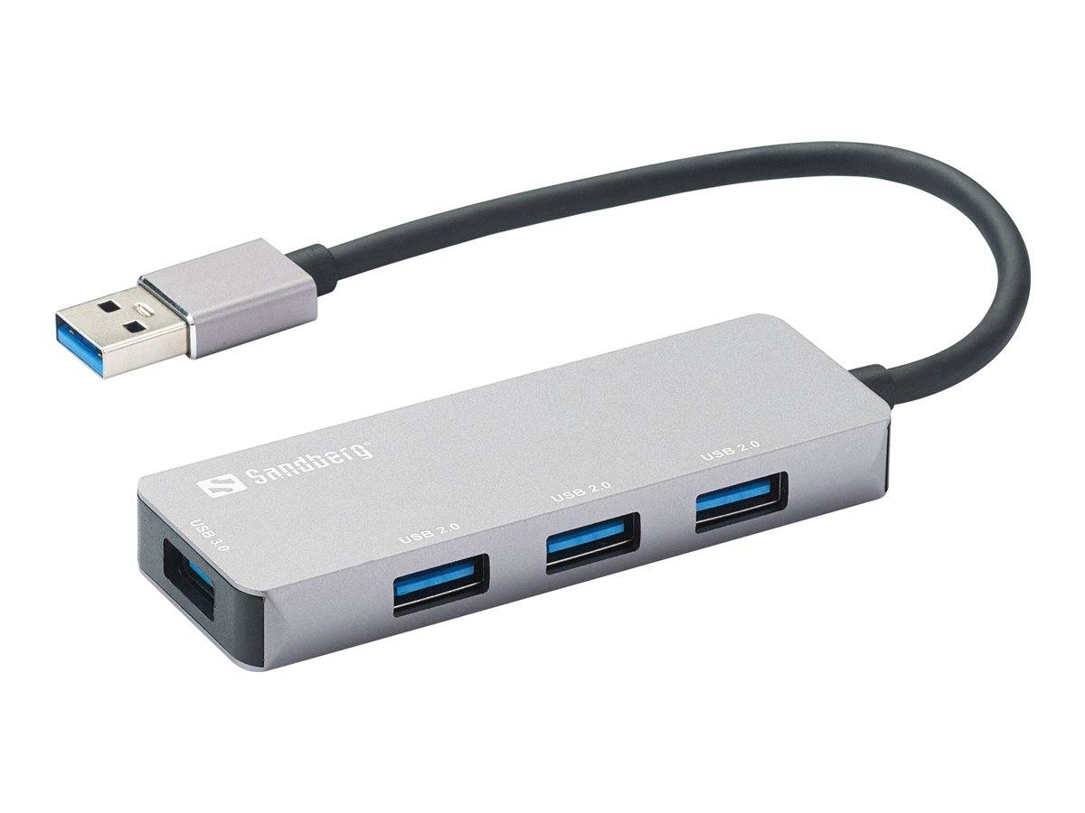 Sandberg - Hub - 1 x SuperSpeed USB 3.0 + 3 x USB 2.0