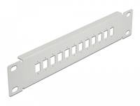 Delock - Patchpanel (Blindblech) - Rack montierbar - Grau - 1U - 25.4 cm (10")