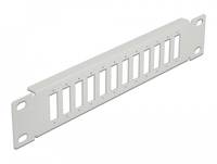 Delock - Patchpanel (Blindblech) - Rack montierbar - Grau - 1U - 25.4 cm (10")