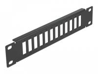 Delock - Patchpanel (Blindblech) - Schwarz - 1U - 25.4 cm (10")