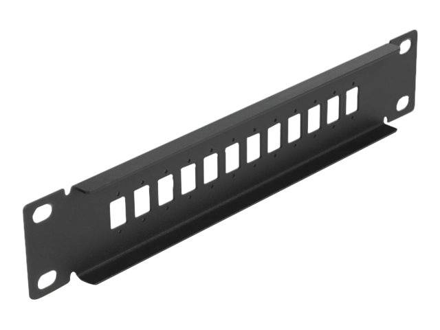 Delock - Patchpanel (Blindblech) - Schwarz - 1U - 25.4 cm (10"")