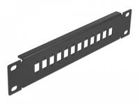 Delock - Patchpanel (Blindblech) - Schwarz - 1U - 25.4 cm (10"")