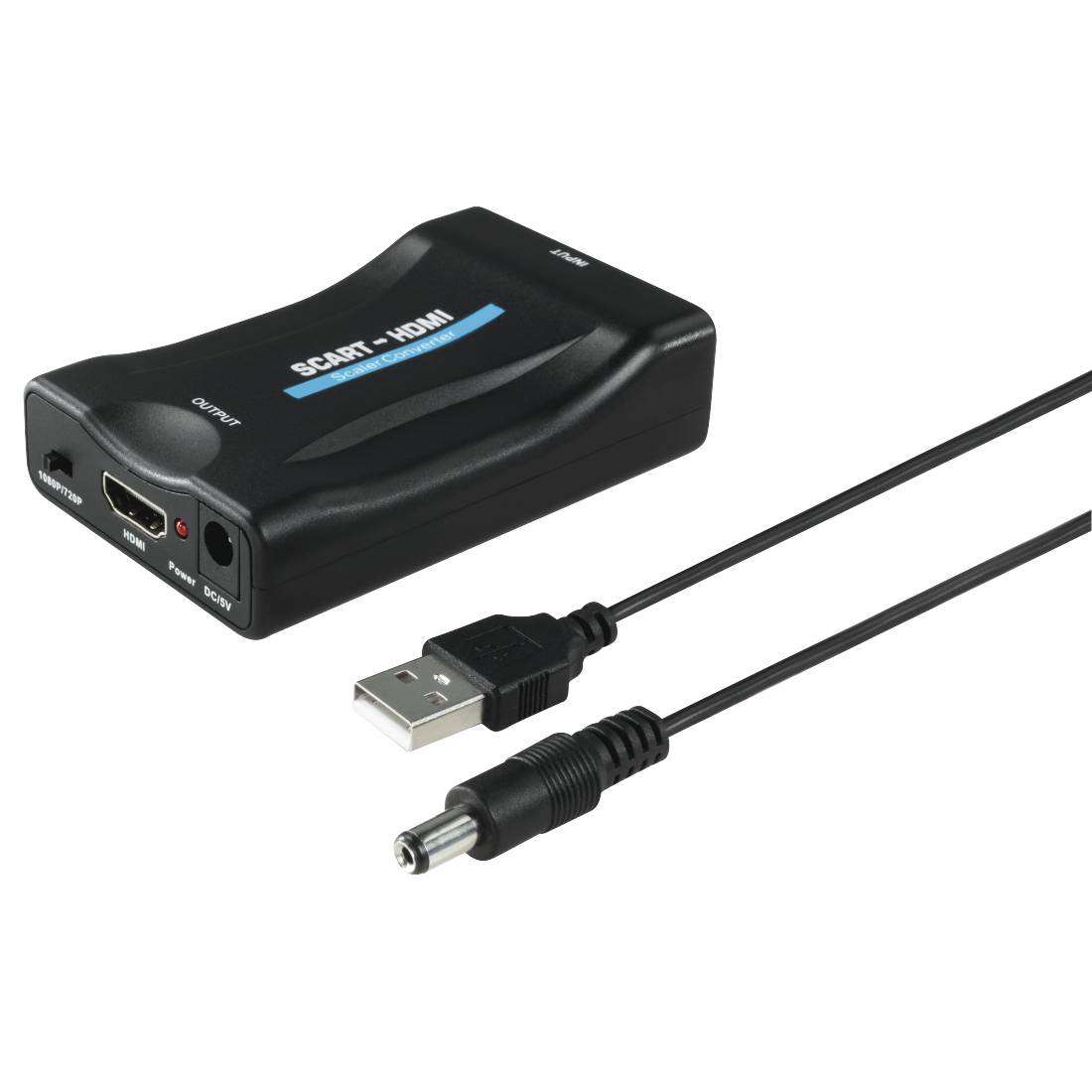 Hama - Videoadapter - SCART weiblich bis Gleichstromstecker, HDMI weiblich