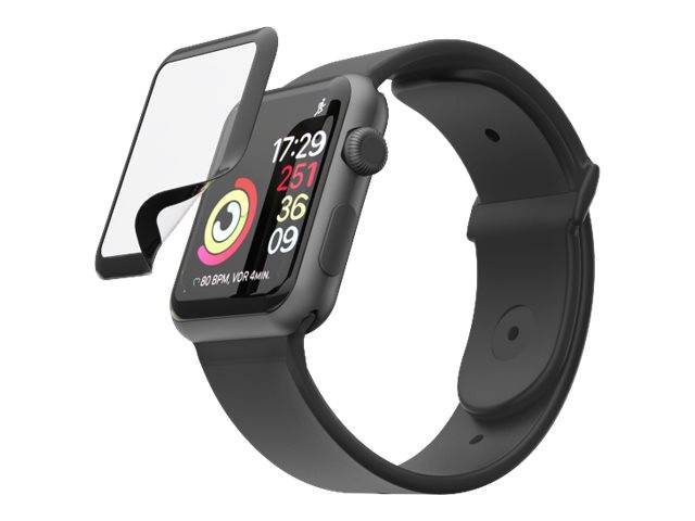 Hama Essential Line "Hiflex" - Bildschirmschutz für Smartwatch - Folie - Rahmenfarbe schwarz - für Apple Watch (41 mm)