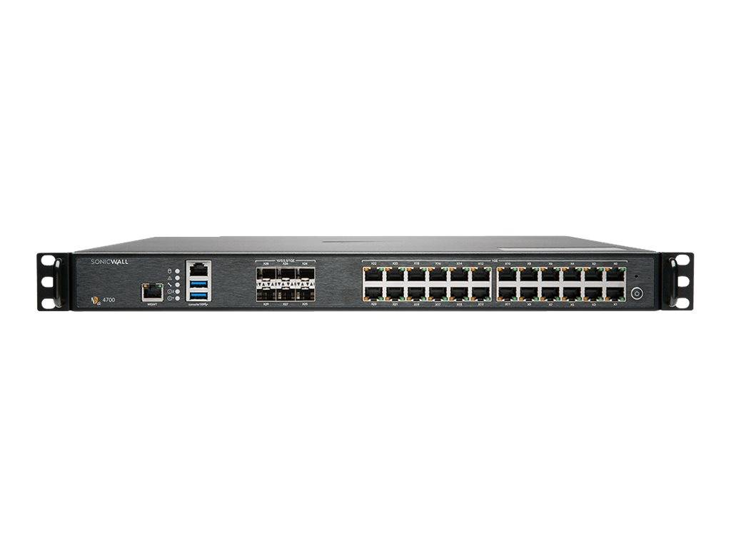 SonicWall NSa 4700 - Advanced Edition - Sicherheitsgerät - 10 GigE, 5 GigE, 2.5 GigE - 1U - onicWALL Secure Upgrade Plus Programm (2 Jahre Option)