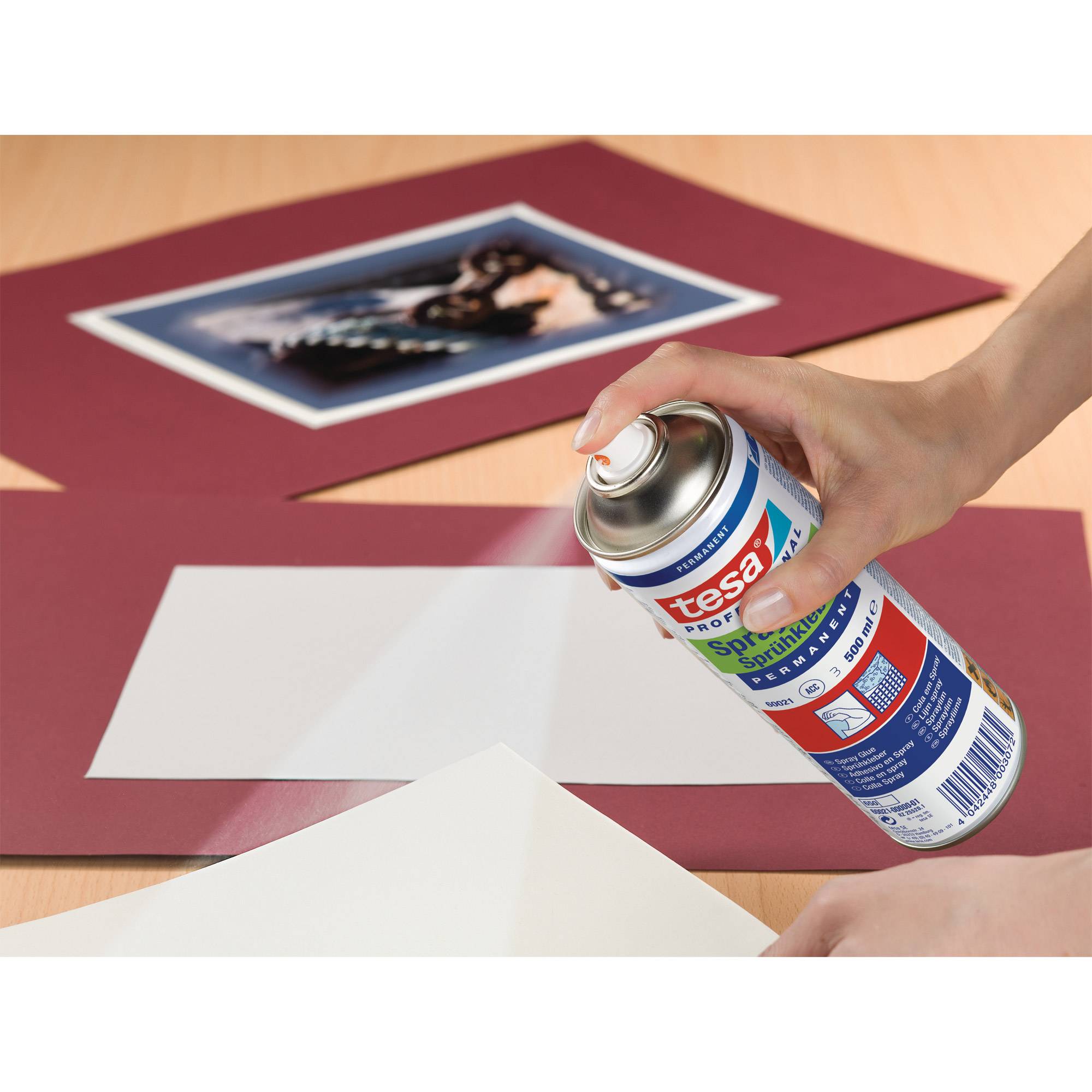 TESA 60021-00000, Flüssigkeit, Spritzkleber, 500 ml, Karton, Keramik, Stoff, Glas, Leder, Metall, Papier, Kunststoff, Po