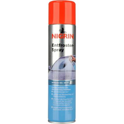 Nigrin 'Enteiserspray' Spraydose mit roter Kappe, ein Enteiser für Autofenster bis -20°C.