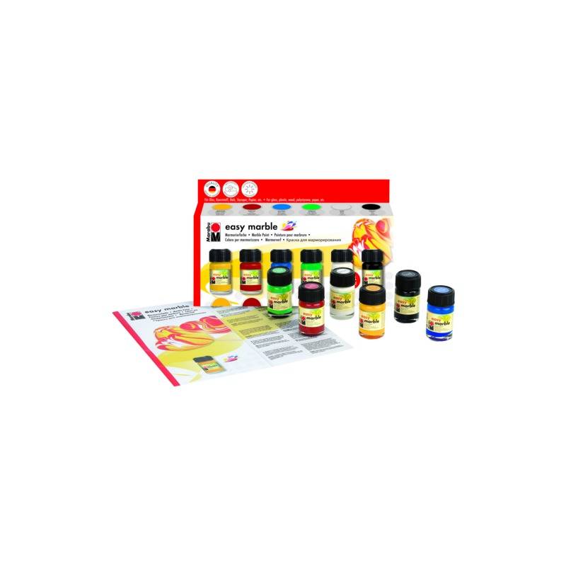 Marabu Marmorierfarbe "Easy Marble", Starter Set