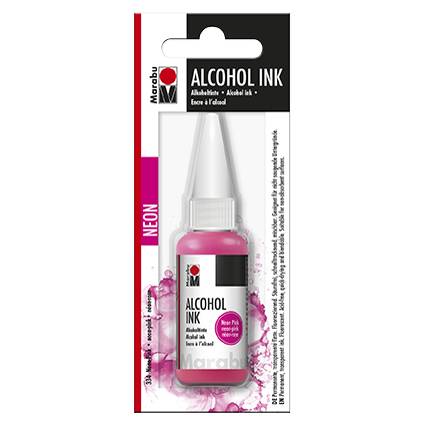 Marabu permanente Tinte Alcohol Ink, neon-pink (334), 20 ml