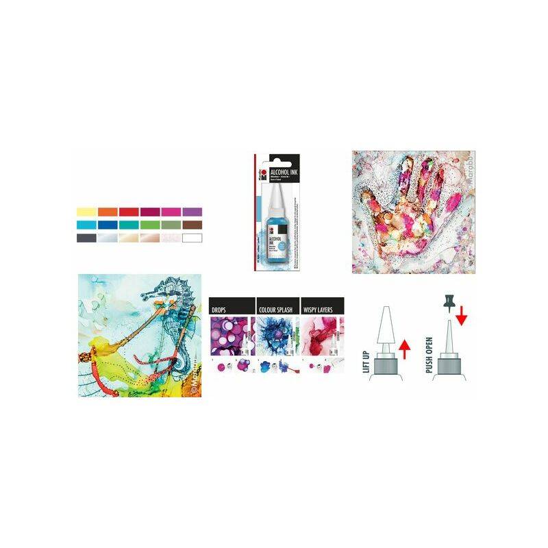 Marabu permanente Tinte Alcohol Ink, metallic-gold, 20 ml
