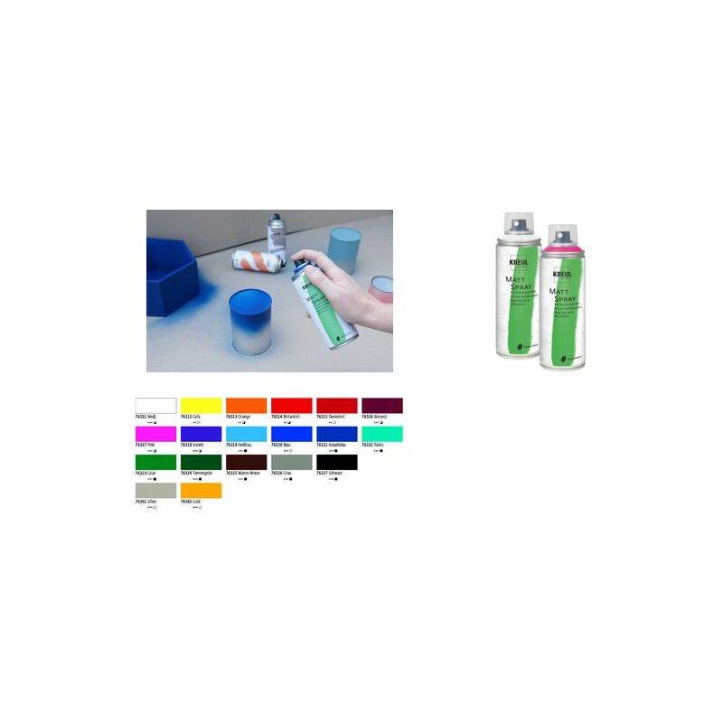 KREUL Sprühfarbe MATT SPRAY, gelb, 200 ml