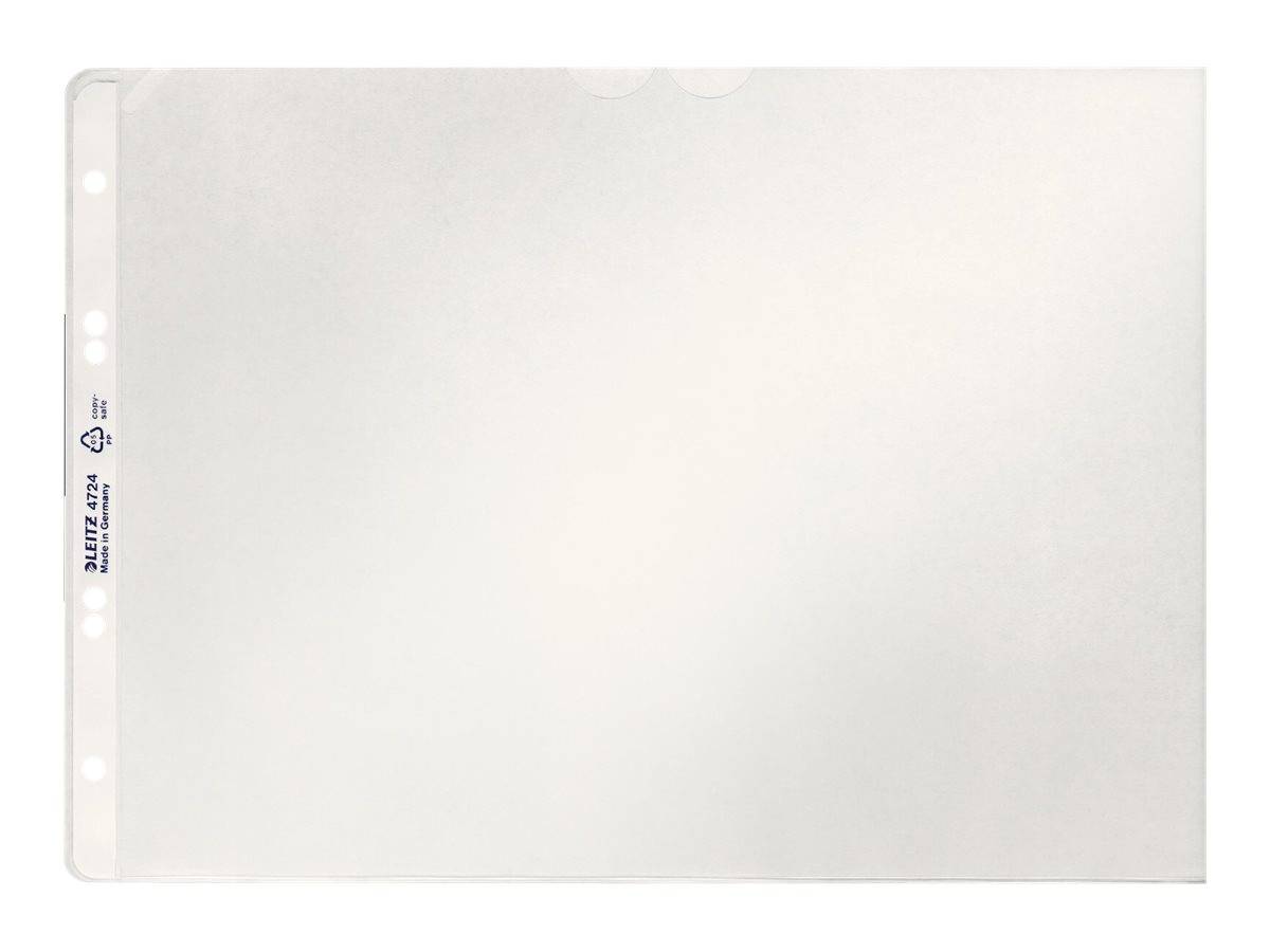 LEITZ Prospekthüllen 4724 DIN A4 quer transparent genarbt 0,13 mm, 50 St.