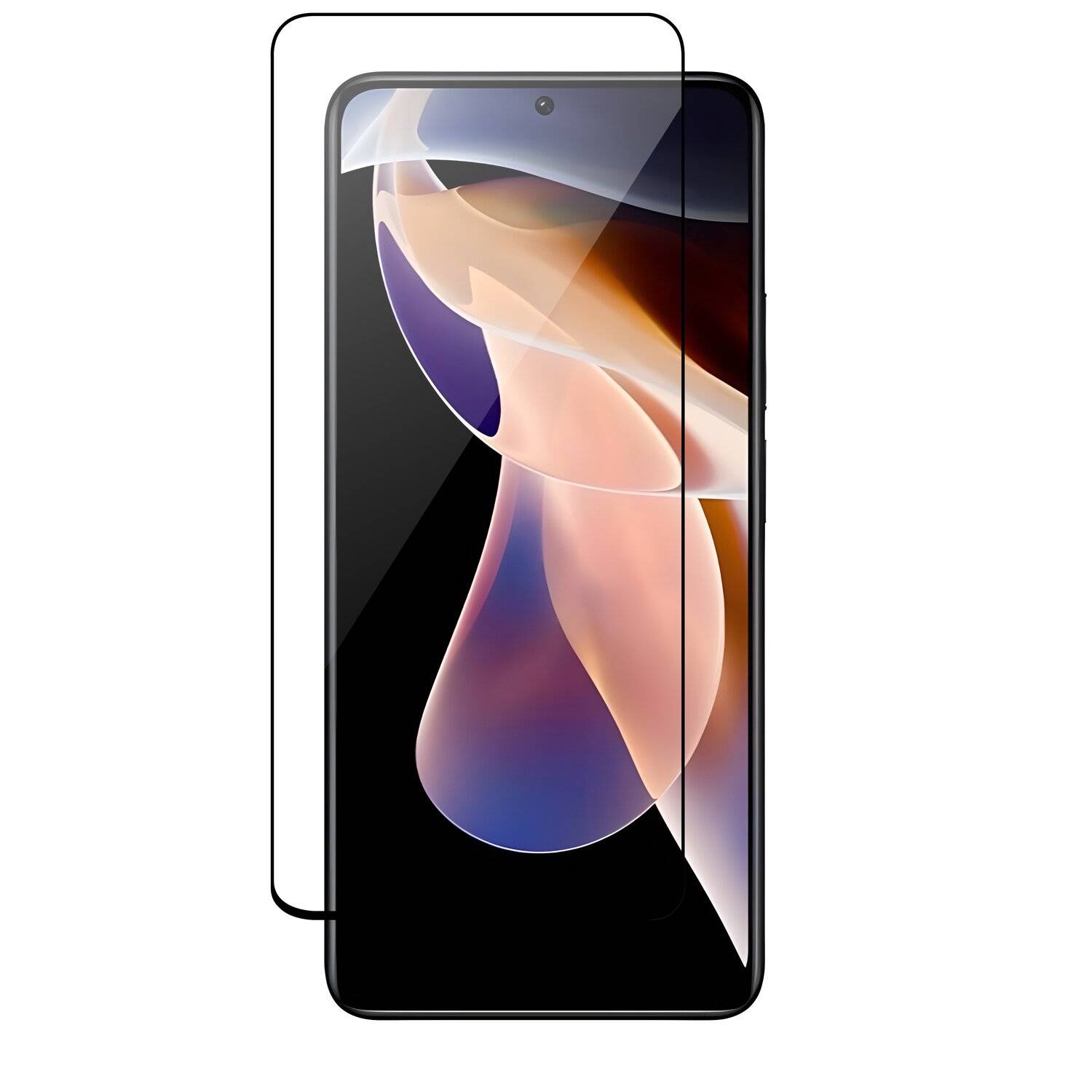 5D Schutz Glas kompatibel mit XIAOMI REDMI NOTE 11 PRO Curved Schutz Folie Vollständig Klebend und Abdeckung