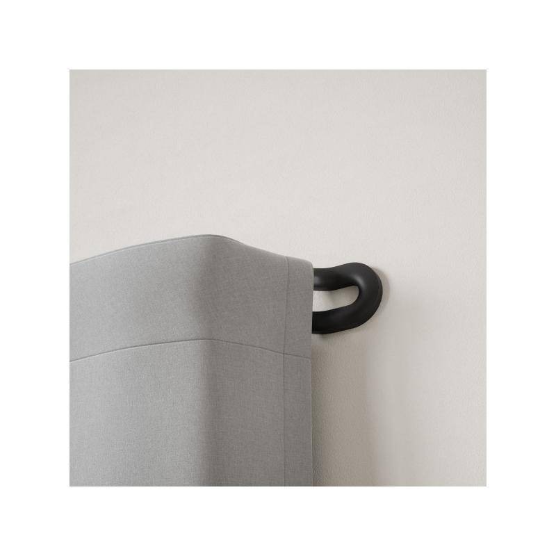 1017290-038 - MIDNIGHT Doppelvorhangstange mit abgerundeten Enden 107-305, schwarz