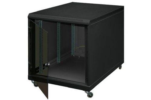Triton 19" Untertisch-Netzwerkschrank, 12 HE, 600 x 800 mm, schwarz RAL 9005