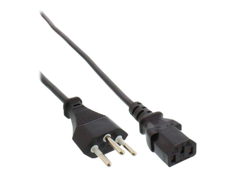 INLINE - Netzkabel - Netzstecker Schweiz auf Kaltgerätestecker C13 - 1,0m
