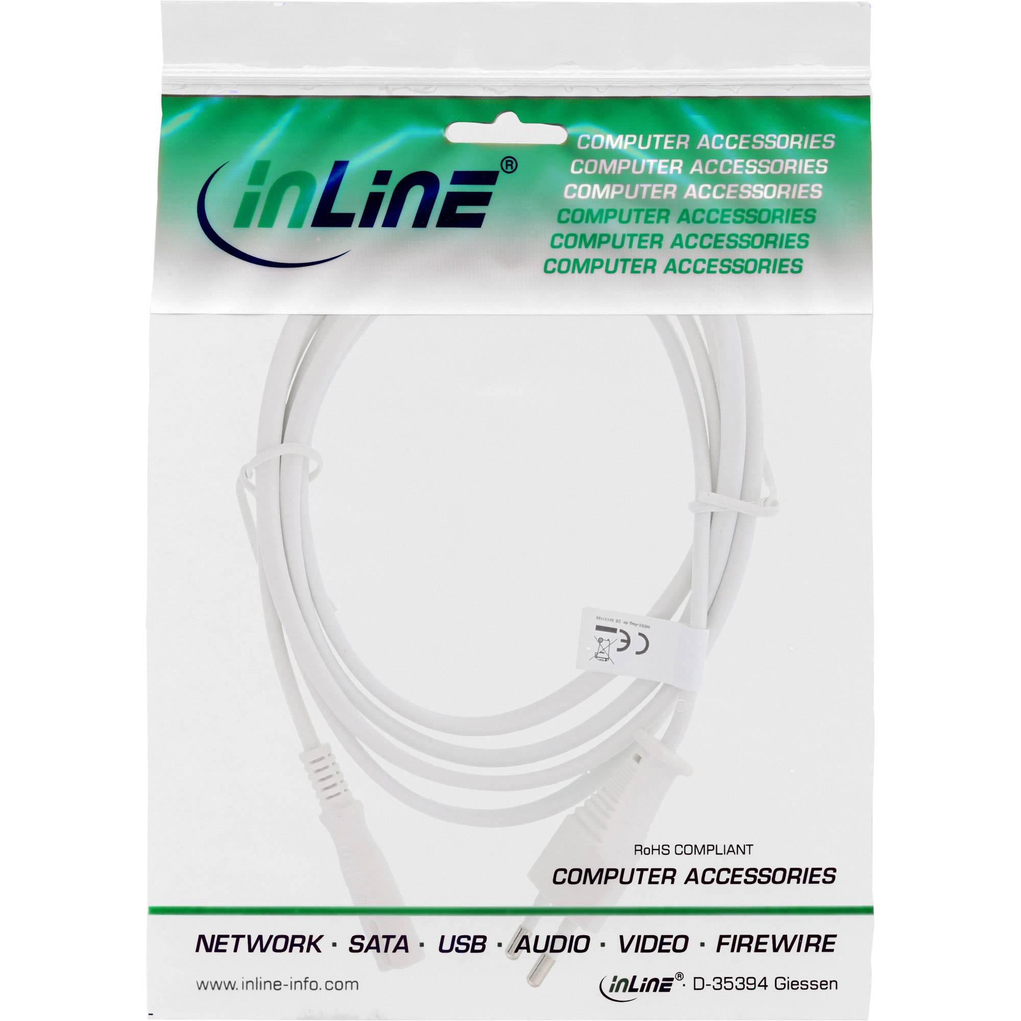 InLine - Stromkabel - Eurostecker (S) bis IEC 60320 C7