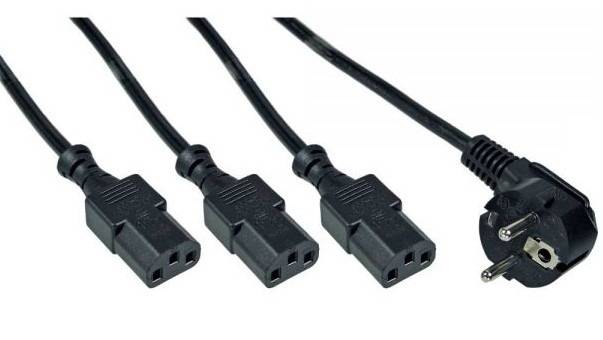 InLine Y-cable - Netz-Splitter - CEE 7/7 (M)
