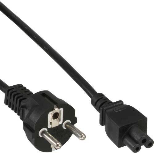INLINE - Netzkabel für Notebook - 3pol Kupplung - schwarz - 1m