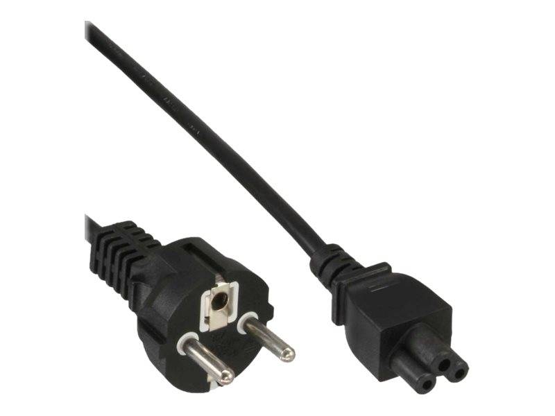 INLINE - Netzkabel für Notebook - 3pol Kupplung - schwarz - 1m