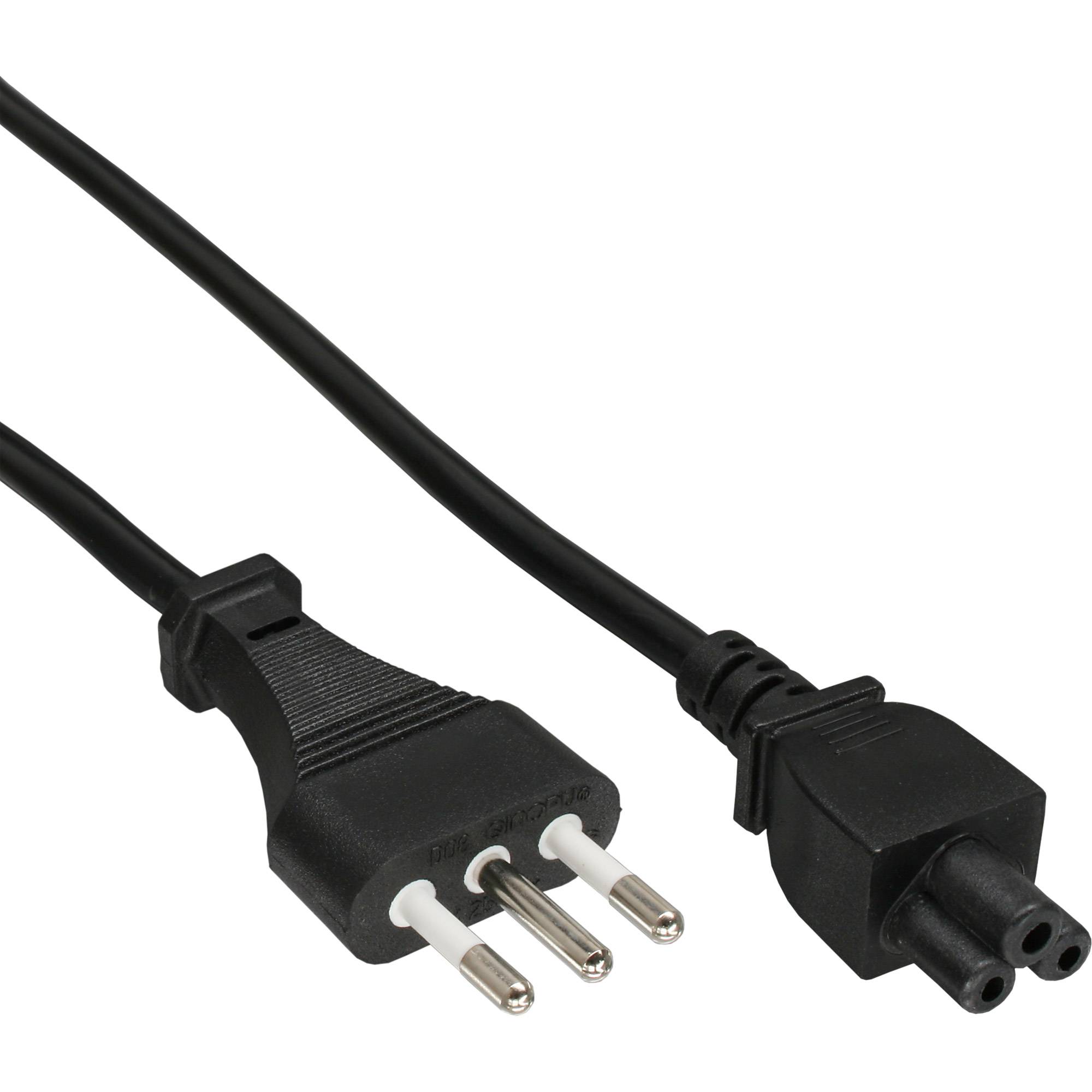 INLINE - Netzkabel für Notebook - Italien - 3pol Kupplung - 2,0m
