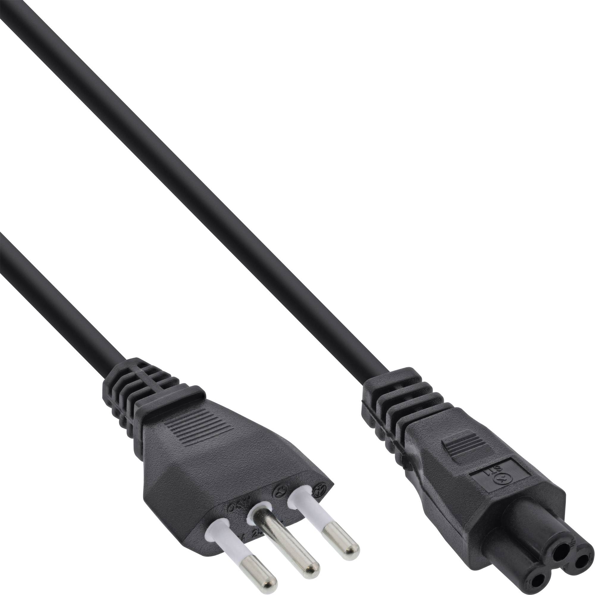 INLINE - Netzkabel für Notebook - Italien - 3pol Kupplung - 2,0m