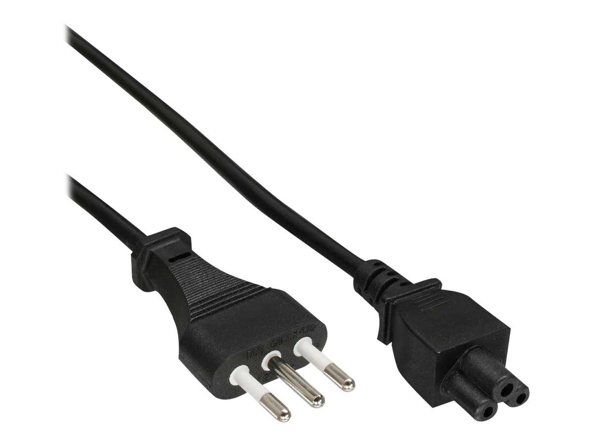 INLINE - Netzkabel für Notebook - Italien - 3pol Kupplung - 2,0m