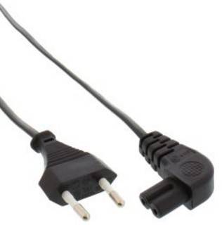 INLINE - Netzkabel - Netzstecker auf Euro 8 C7 Stecker - gewinkelt - 3,0m
