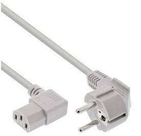 INLINE - Netzkabel - Schutzkontakt gew. auf Kaltgerätest. C13 rechts gew. gr. 1m