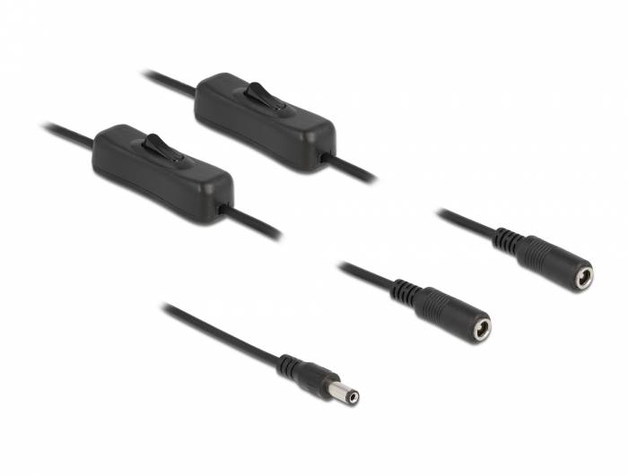 Delock - Netz-Splitter - Gleichstromstecker 5,5 x 2,1 mm (M)