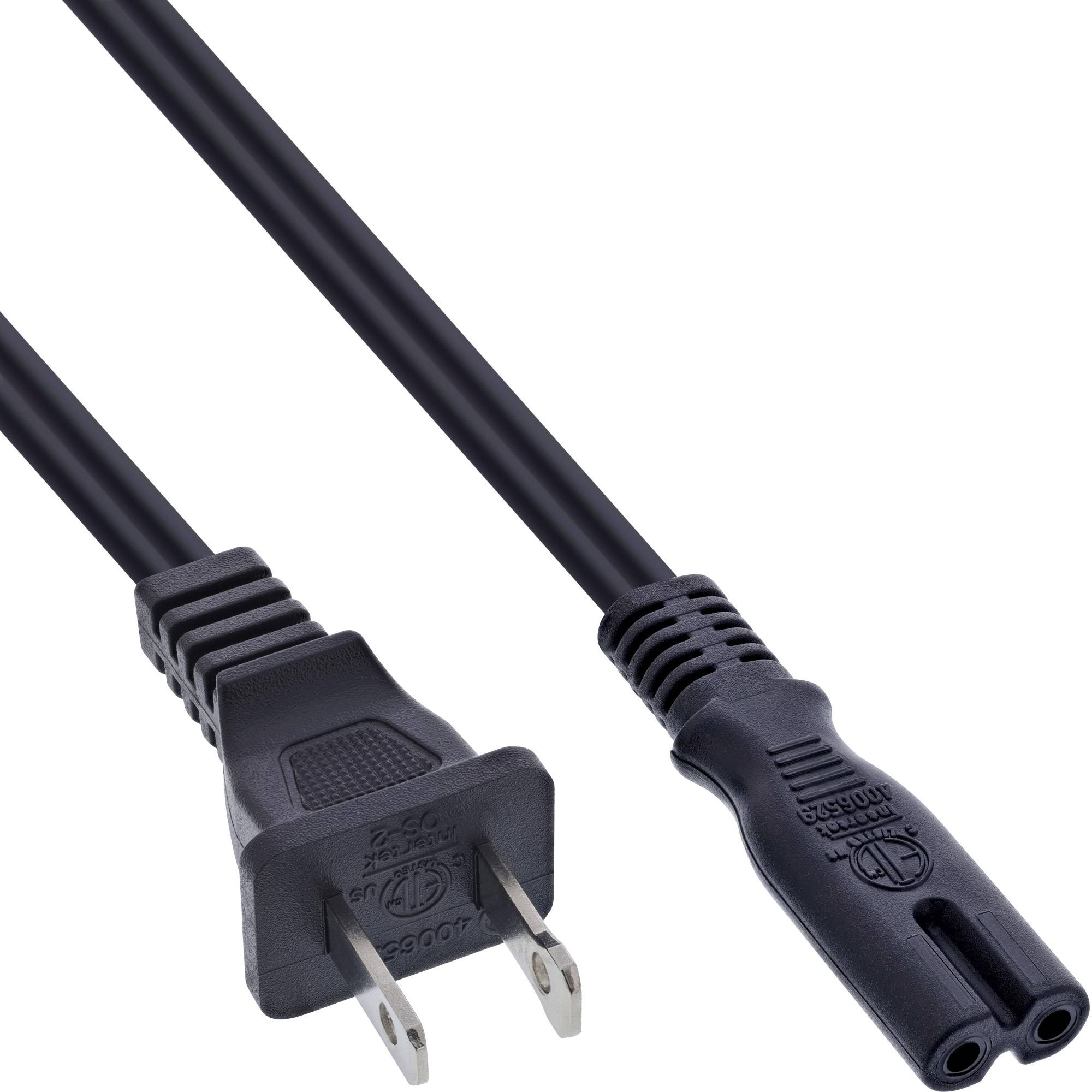 INLINE - Netzkabel - Netzstecker USA auf Euro 8 C7 Stecker - 1m