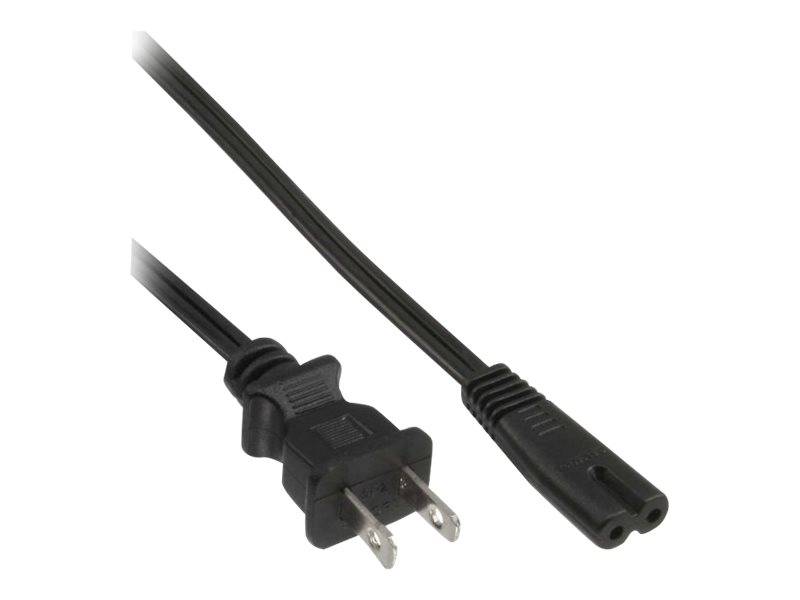 InLine Netzkabel - Netzstecker USA auf Euro 8 C7 Stecker - 3m - 125 V - 7 A - 3