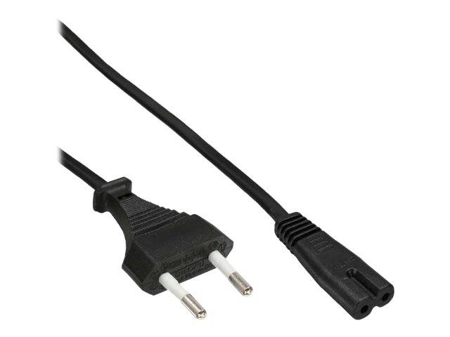 INLINE - Netzkabel - Netzstecker auf Euro 8 C7 Stecker - 0,5m