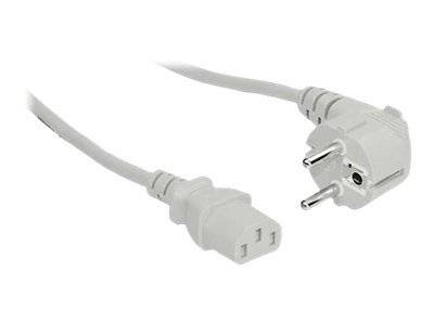 INLINE - Netzkabel - Schutzkontakt gewinkelt auf Kaltgerätestecker C13 - weiß - 3m