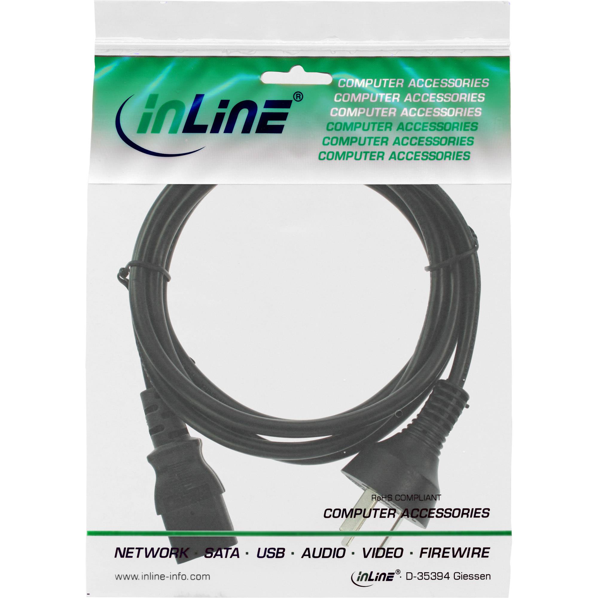 INLINE - Netzkabel - Netzstecker China auf Kaltgerätestecker C13 - 0,5m