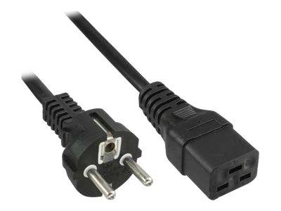 INLINE - Netzkabel 16A - Schutzkontakt gerade / Kaltgerätestecker IEC320/C19 - 1,5m
