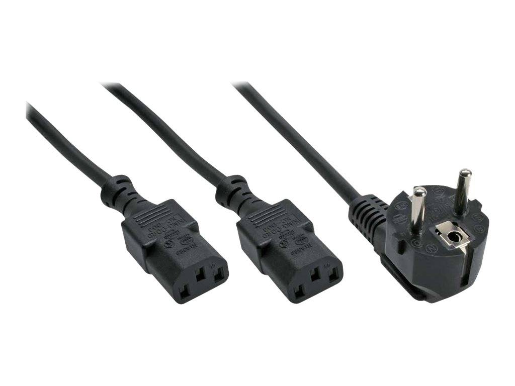 InLine - Netz-Splitter - Typ F (M) bis IEC 60320 C13